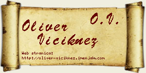 Oliver Viciknez vizit kartica